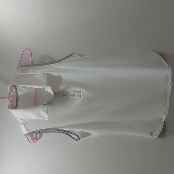 Brand New Adidas Brand Women's Tanktop -White with Silver Trim - Picture 1 of 4